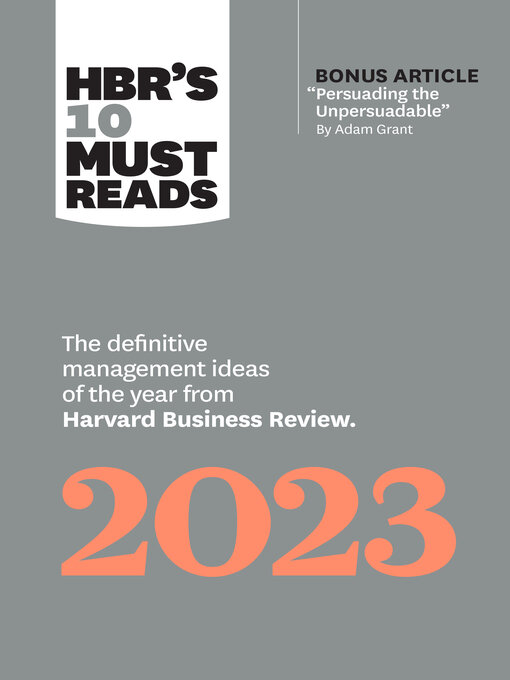 Title details for HBR's 10 Must Reads 2023 by Harvard Business Review - Available